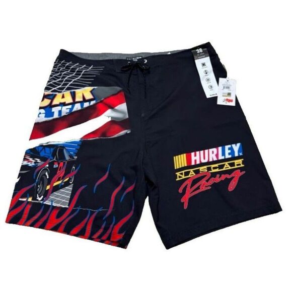 Hurley Other - HURLEY X NASCAR MENS PHANTOM ECO NASCAR RACING BOARD SHORTS SIZE 38 18” NWT